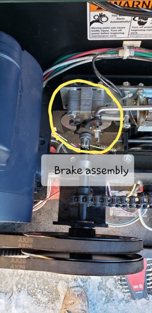 Gate operator brake assembly