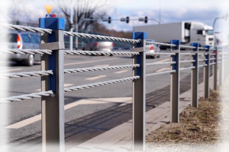 Crash rated cable barrier system