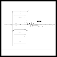 System design image. Equipment layout drawing image for single slide gate (left).