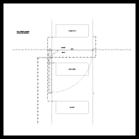 System design image. Single swing gate right (inside) electrical requirement drawing.