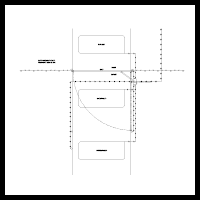 System design image. Single swing gate left (outside) electrical requirement drawing.