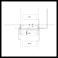 System design image. Double swing gate (outside) electrical requirement drawing.